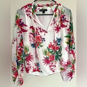 INC International Concepts Paradise Floral Print Blouse NEW